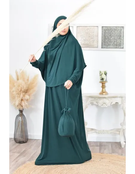 Abaya papillon ample de priere avec hijab intégré au meilleur prix