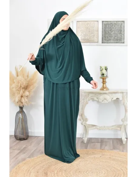 Abaya papillon ample de priere avec hijab intégré au meilleur prix