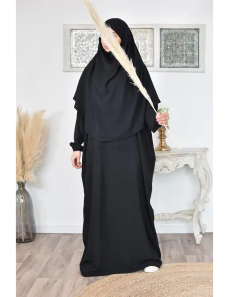 Long khimar rond fluide en jazz pas cher pour femme musulmane