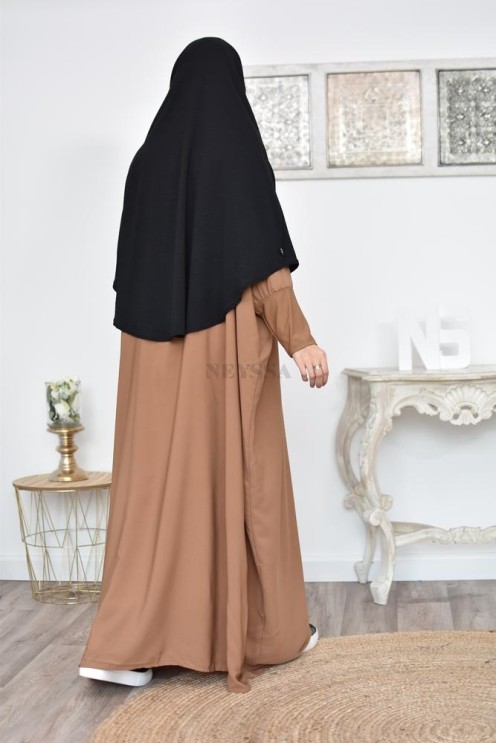 Long khimar rond fluide en jazz pas cher pour femme musulmane