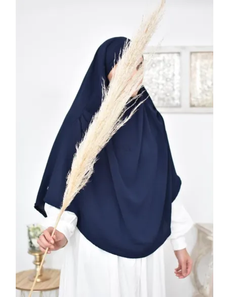 Long khimar rond fluide en jazz pas cher pour femme musulmane