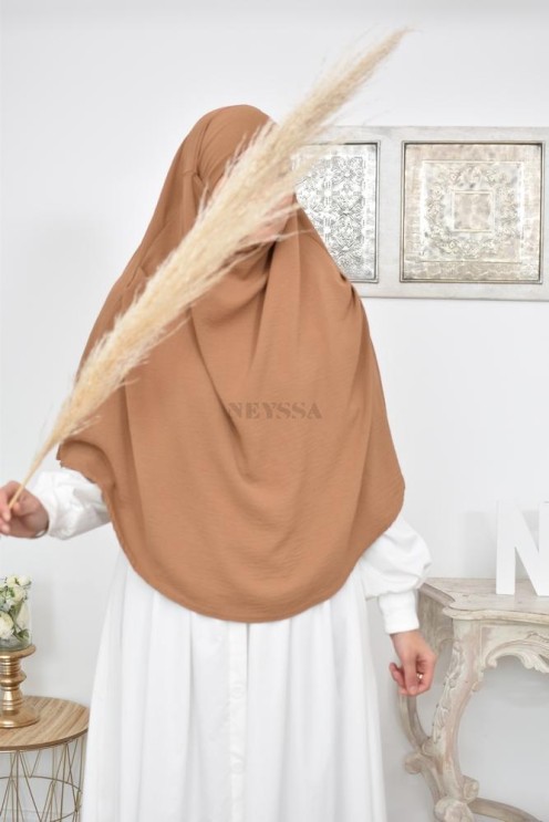 Lang fließender runder Khimar in billigem Jazz für muslimische Frauen