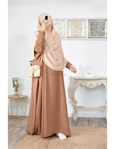 Long khimar rond fluide en jazz pas cher pour femme musulmane