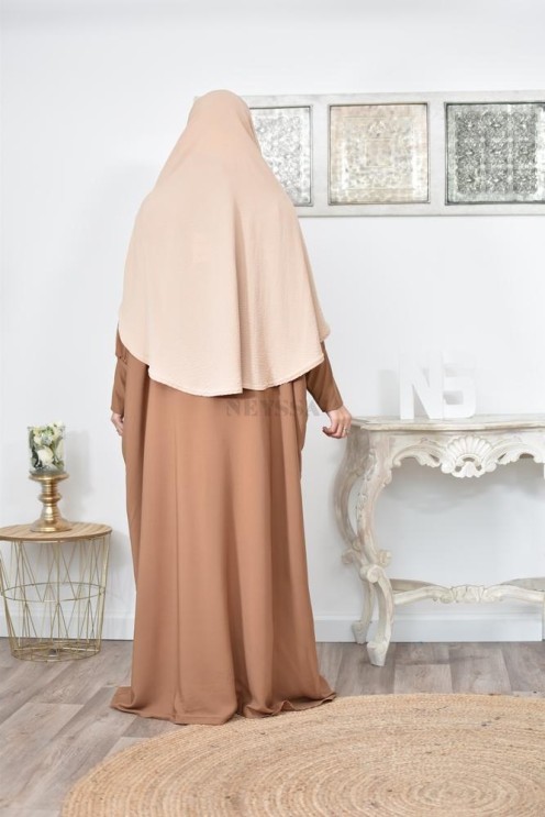 Long khimar rond fluide en jazz pas cher pour femme musulmane