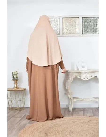 Long khimar rond fluide en jazz pas cher pour femme musulmane