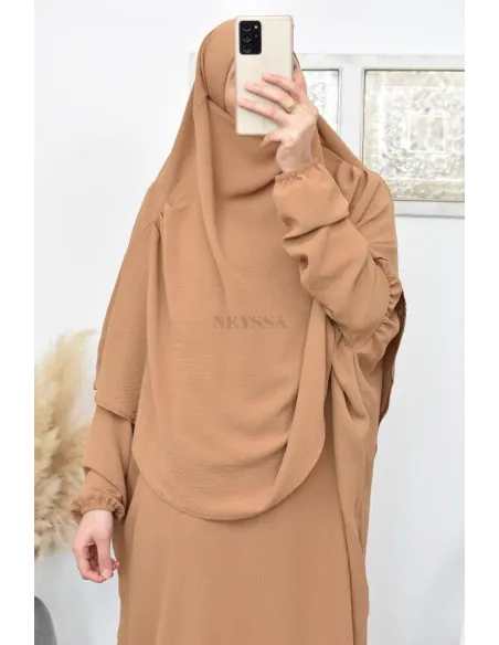 Lang fließender runder Khimar in billigem Jazz für muslimische Frauen