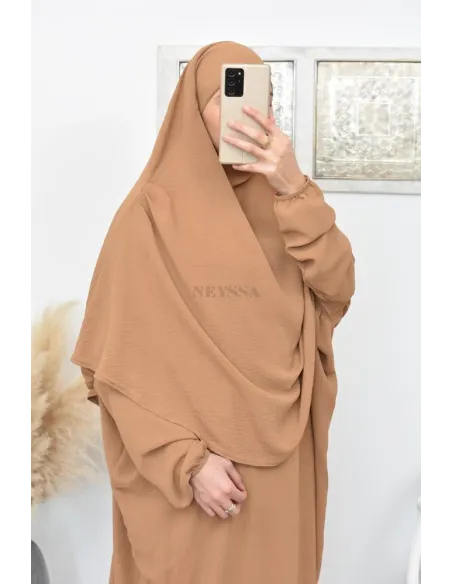 Lang fließender runder Khimar in billigem Jazz für muslimische Frauen