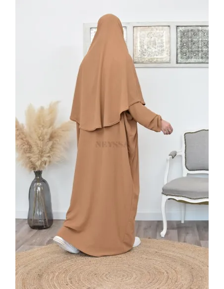 Lang fließender runder Khimar in billigem Jazz für muslimische Frauen