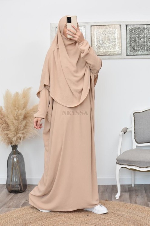 Long khimar rond fluide en jazz pas cher pour femme musulmane