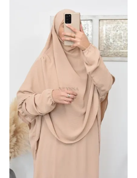 Long khimar rond fluide en jazz pas cher pour femme musulmane