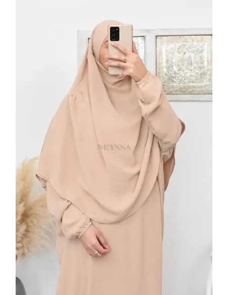 Long khimar rond fluide en jazz pas cher pour femme musulmane