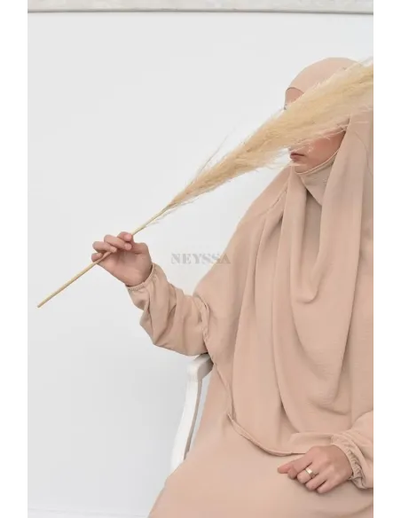 Long khimar rond fluide en jazz pas cher pour femme musulmane