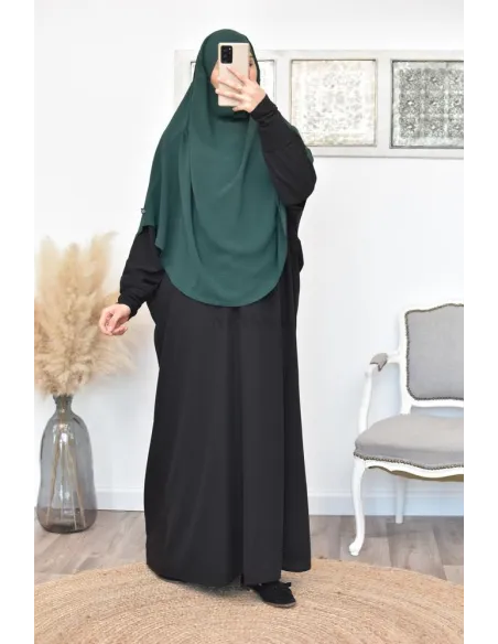 Long khimar rond fluide en jazz pas cher pour femme musulmane