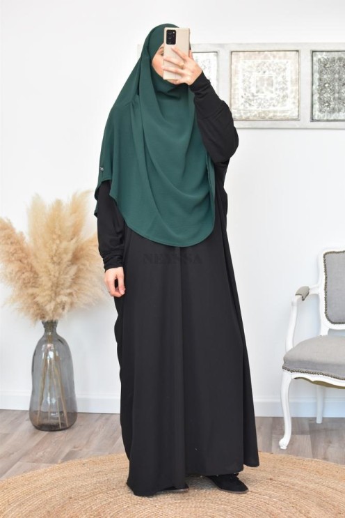 Long khimar rond fluide en jazz pas cher pour femme musulmane