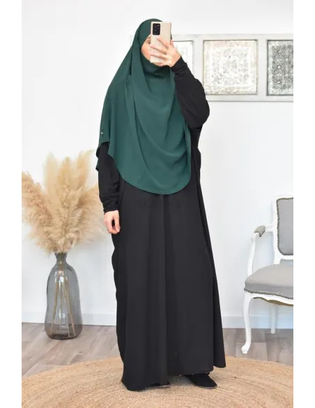 Long khimar rond fluide en jazz pas cher pour femme musulmane