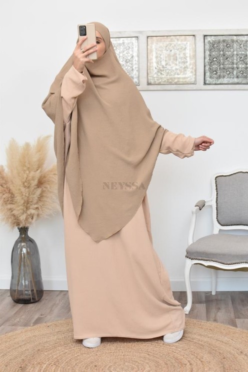 Long khimar pointu pour femme musulmane hijab légiféré