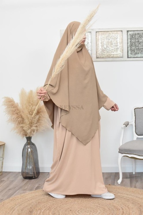 Long khimar pointu pour femme musulmane hijab légiféré
