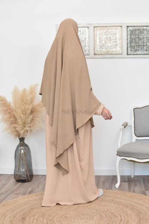 Long khimar pointu pour femme musulmane hijab légiféré