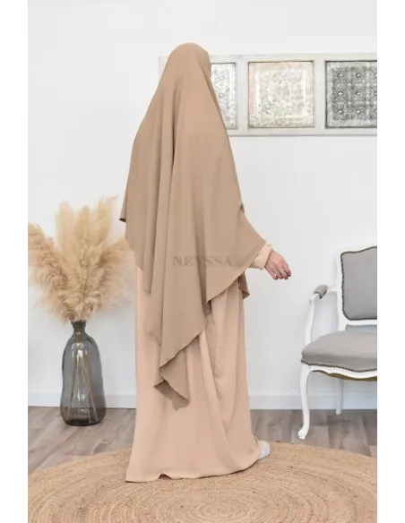 Long khimar pointu pour femme musulmane hijab légiféré