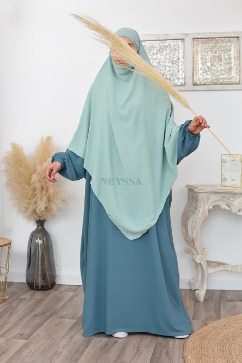 Long khimar pointu pour femme musulmane hijab légiféré