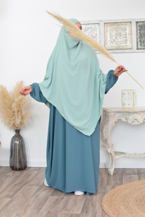 Long khimar pointu pour femme musulmane hijab légiféré