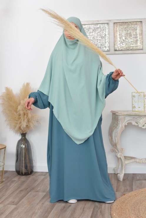 Long khimar pointu pour femme musulmane hijab légiféré