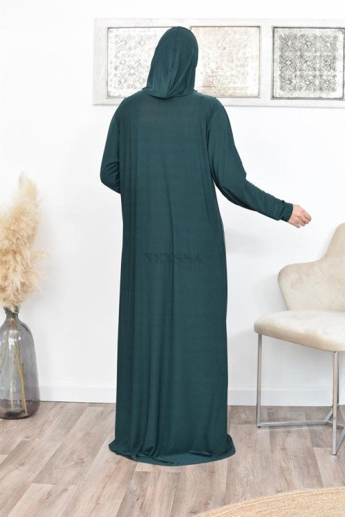Robe de prière femme musulmane avec hijab intégré pas cher