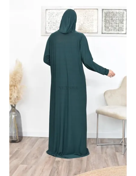 Robe de prière femme musulmane avec hijab intégré pas cher