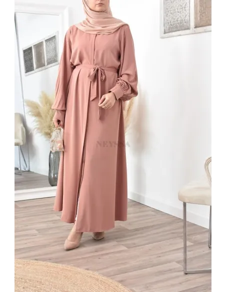 Robe abaya chemise longue, vêtements pour femmes voilées musulmanes