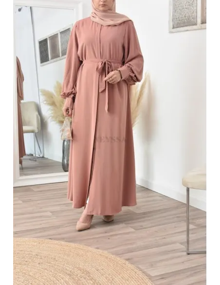 Robe abaya chemise longue, vêtements pour femmes voilées musulmanes