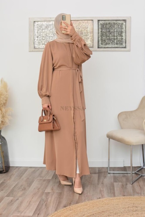 Robe abaya chemise longue, vêtements pour femmes voilées musulmanes