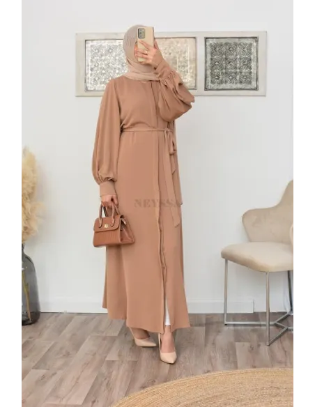 Robe abaya chemise longue, vêtements pour femmes voilées musulmanes