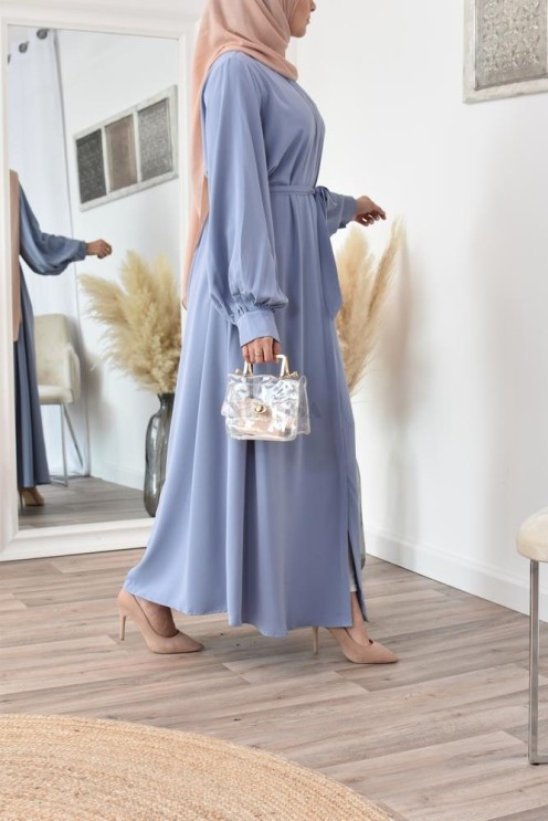 Robe abaya chemise longue, vêtements pour femmes voilées musulmanes