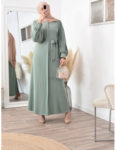 Robe abaya chemise longue, vêtements pour femmes voilées musulmanes
