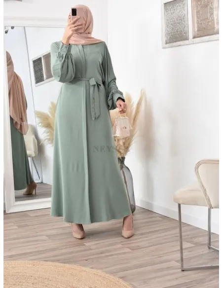 Robe abaya chemise longue, vêtements pour femmes voilées musulmanes