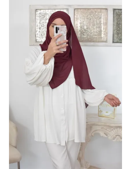 Inspiration hijab turc prêt à enfiler hijab simple bonnet croisé