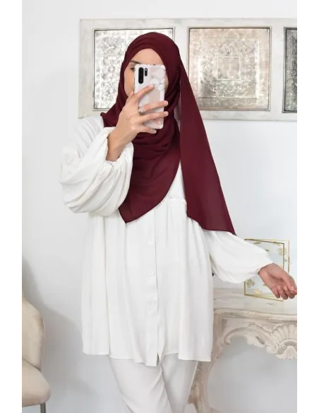 Inspiration hijab turc prêt à enfiler hijab simple bonnet croisé