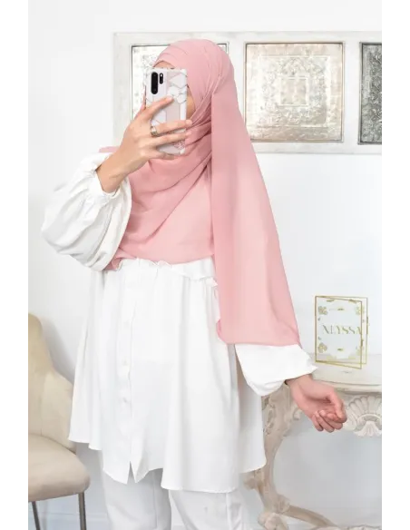 Inspiration hijab turc prêt à enfiler hijab simple bonnet croisé