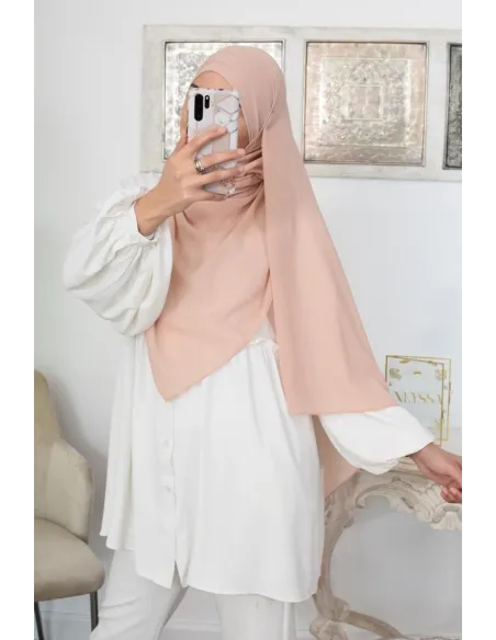 Inspiration hijab turc prêt à enfiler hijab simple bonnet croisé