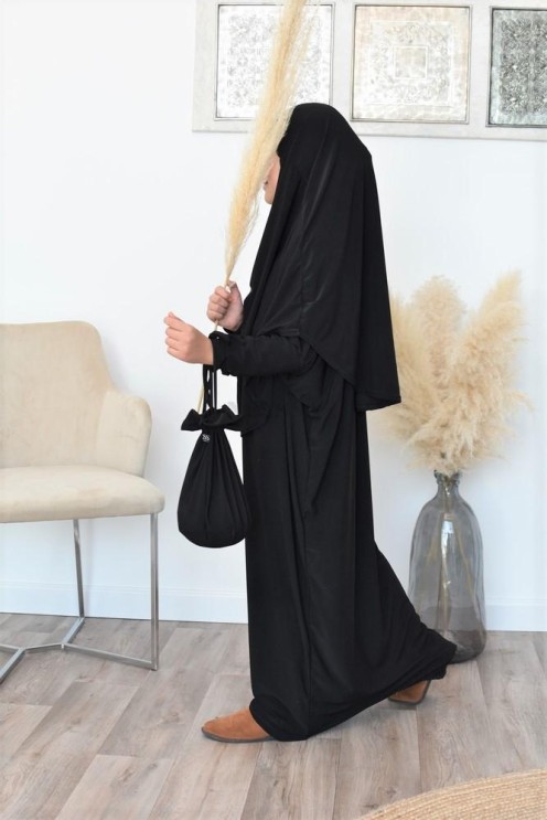 Abaya Gebetsschmetterling mit integriertem Hijab und Tasche zum besten Preis