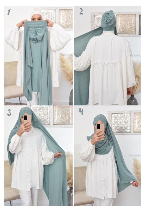 Hijab à enfiler jersey  Neyssa création, hijab haute qualité lycra