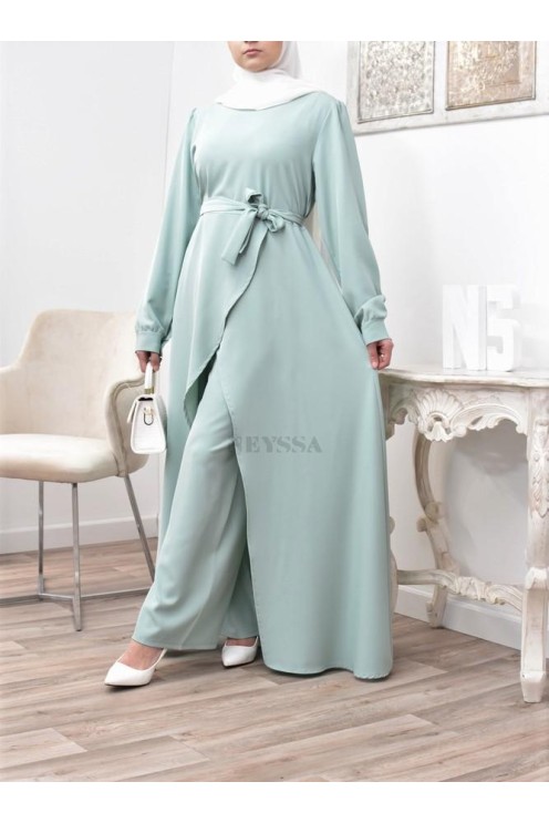 Tunic dress set with palazzo for a classy and chic veiled woman Neyssa