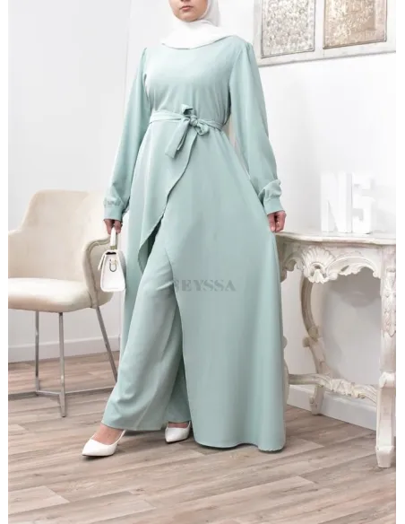 Tunic dress set with palazzo for a classy and chic veiled woman Neyssa