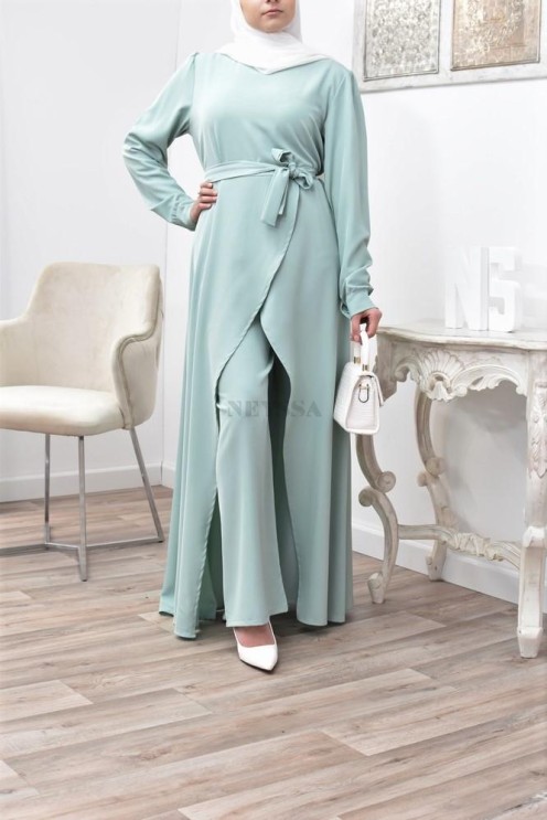 Tunic dress set with palazzo for a classy and chic veiled woman Neyssa