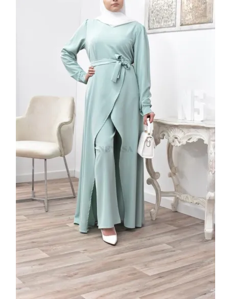 Tunic dress set with palazzo for a classy and chic veiled woman Neyssa