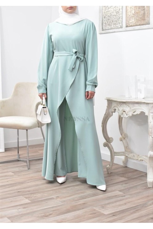 Tunic dress set with palazzo for a classy and chic veiled woman Neyssa