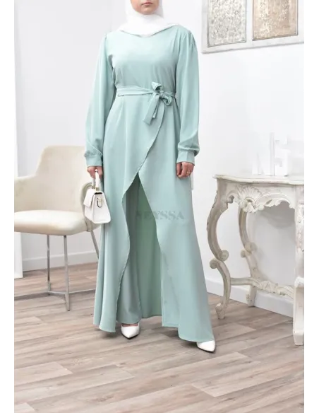 Tunic dress set with palazzo for a classy and chic veiled woman Neyssa