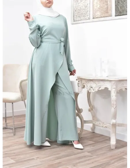 Tunic dress set with palazzo for a classy and chic veiled woman Neyssa