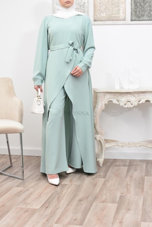 Tunic dress set with palazzo for a classy and chic veiled woman Neyssa