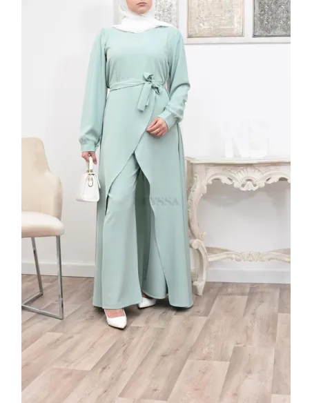 Tunic dress set with palazzo for a classy and chic veiled woman Neyssa